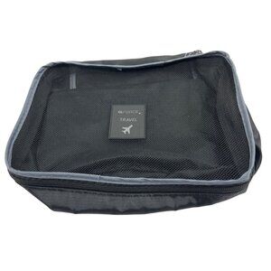 Lightweight Black Travel Packing Cube With Mesh Top & Zipper 12g